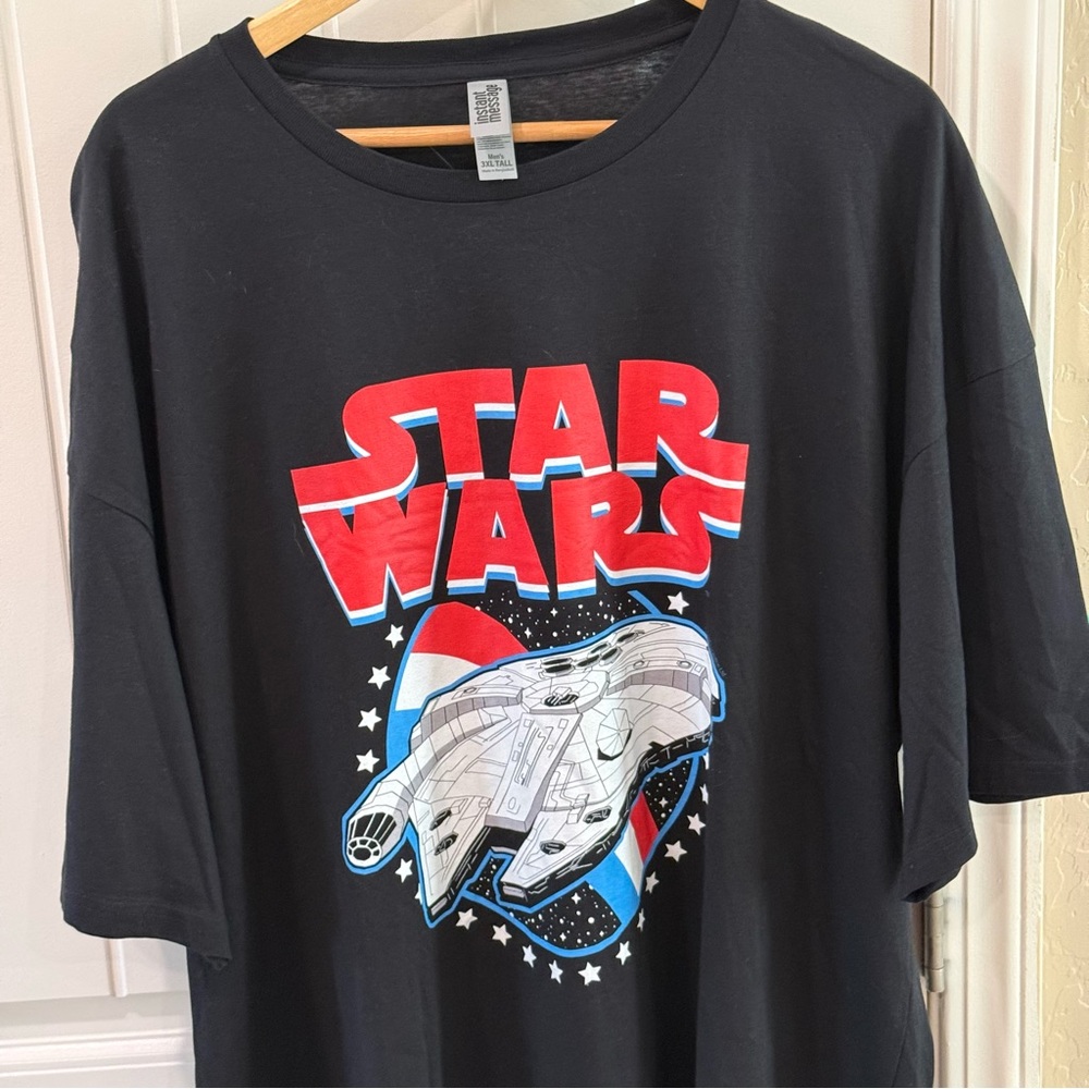 Star Wars Millennium Falcon Graphic T-Shirt Men’s 3XL Tall Black NWOT